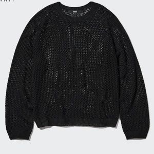 Uniqlo 3D Knit Mesh Long-Sleeve Crew Neck Sweater